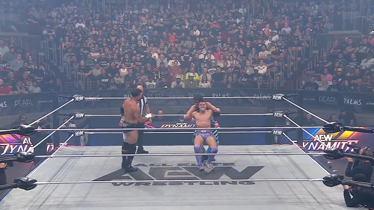.Maxwell Jacob Friedman™️ shares some veteran knowledge with @TheNickWayne at the expense of Speedball Mike Bailey! Watch #AEWDynamite LIVE on TBS &amp; HBO Max