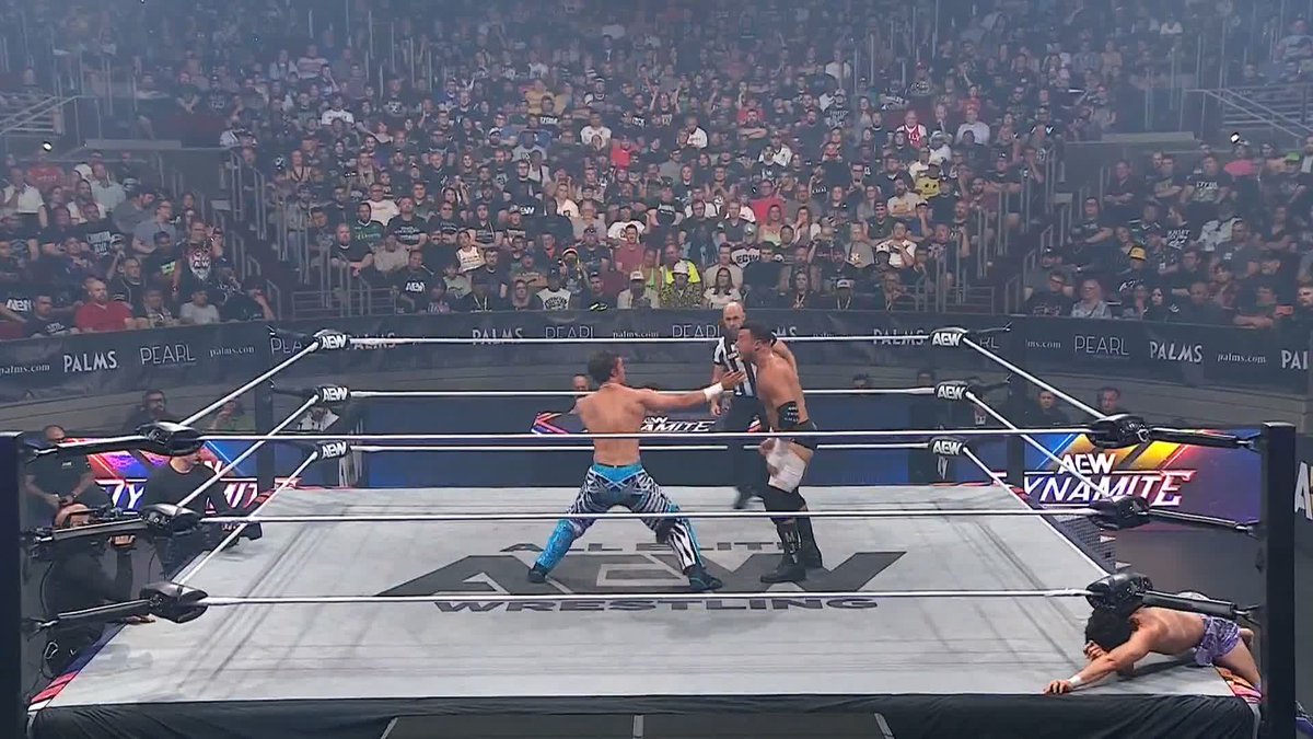 Looks like the lessons from Maxwell Jacob Friedman™️ paid off for @TheNickWayne! Watch #AEWDynamite LIVE on TBS & HBO Max