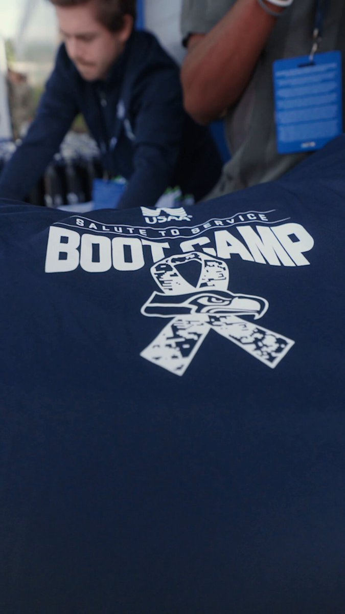 We welcomed 100+ members of the USCGNorthwest and Navy Air Station Whidbey Island at training camp for a post-practice meet-and-greet and a boot camp. Thank you, USAA, for helping us celebrate and recognize those who serve our country. #SaluteToService