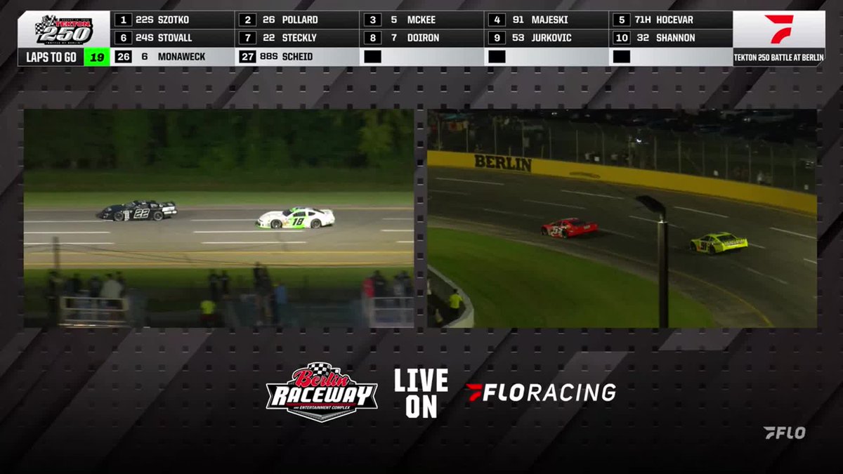 😮 Cleetus McFarland SPINS &amp; takes Keith Herp with him! CLOSE CALL for leaders Evan Szotko &amp; Bubba Pollard! #BattleAtBerlin 250!