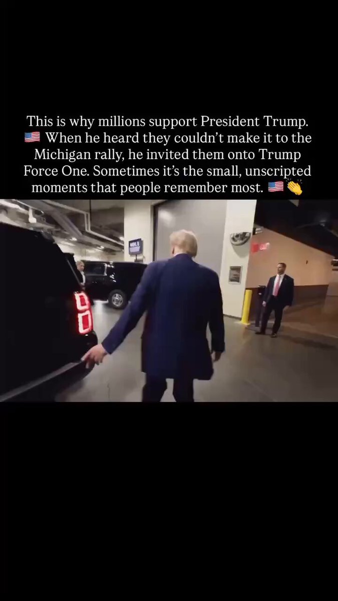 This is why America loves Trump. On his way to the Michigan rally he was talking to two men. President Trump asked them if they were going to the Michigan rally and they said they wanted to but there was no room on the plane. President Trump invited them on to Trump Force One