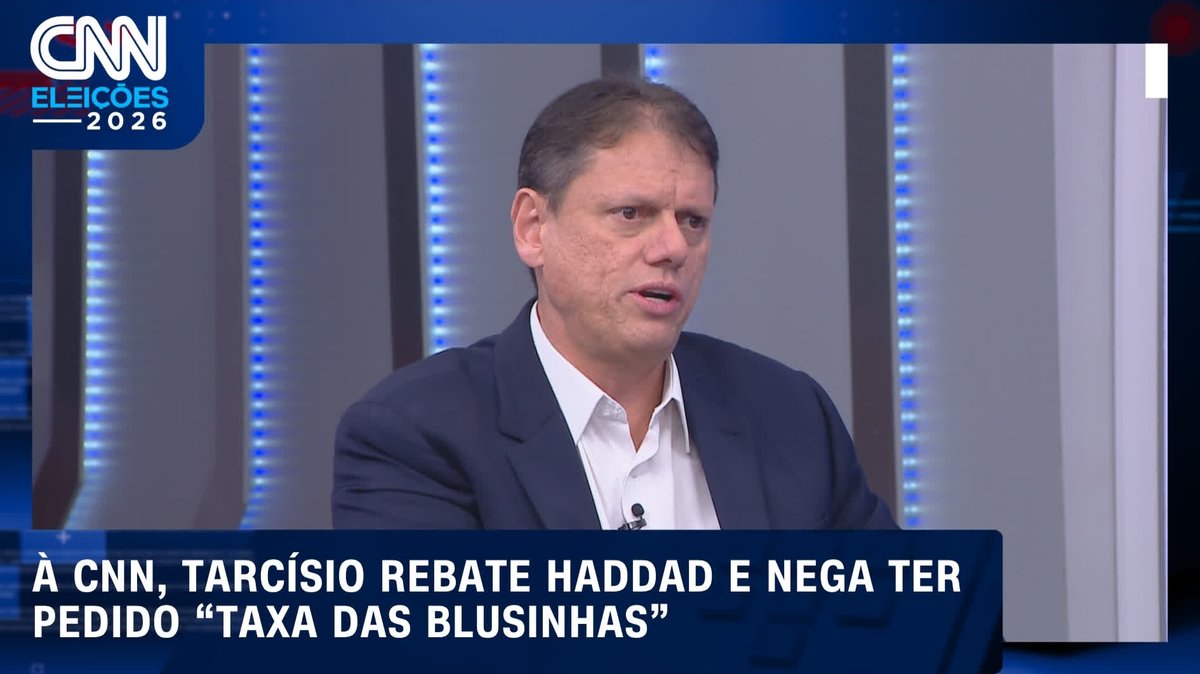 Tarcísio rebate Haddad e nega ter pedido “taxa das blusinhas”; assista #CNNEleições