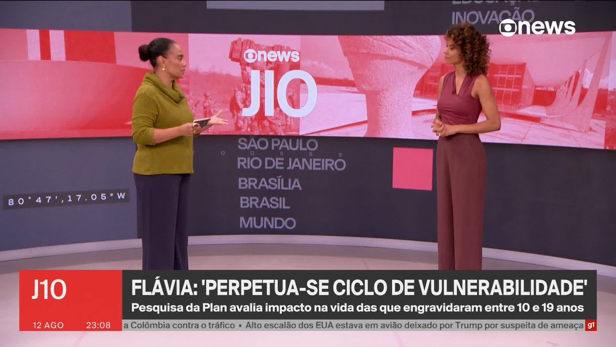 Flávia: "Meninas, quando engravidam precocemente, são praticamente expulsas do ambiente escolar e de trabalho". ➡️ #J10 - de segunda a sexta, às 22h, na #GloboNews
