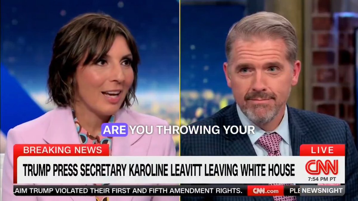 .Scott Jennings on Karoline Leavitt Karoline Leavitt: “Karoline Leavitt has been maybe the greatest White House press secretary in the last 30 years at least. She’s been nothing short of brilliant. She’s done it while raising a young family. I think it’s great that she’s gonna go spend time with her family, but I don’t know a single Republican in the country who isn’t in awe of and in appreciation of Karoline tonight. So Godspeed on your journey back to your family. You’ve done a great service.” CNN’s Bakari Sellers trolling: “Let me help, Scott. Democrats are afraid of Scott Jennings becoming press secretary. There you go.”