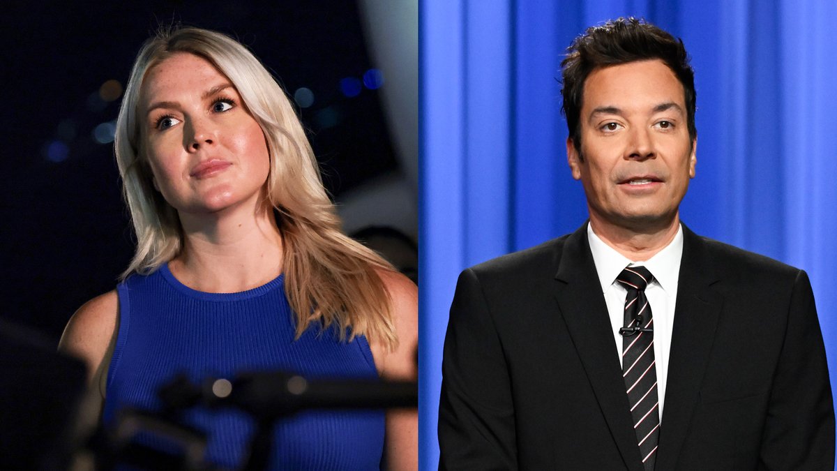 Today, Trump announced that Karoline Leavitt is resigning as White House press secretary. Apparently, she’s moving on to an easier job – working as the press secretary for Taylor Farms lettuce. #FallonTonight