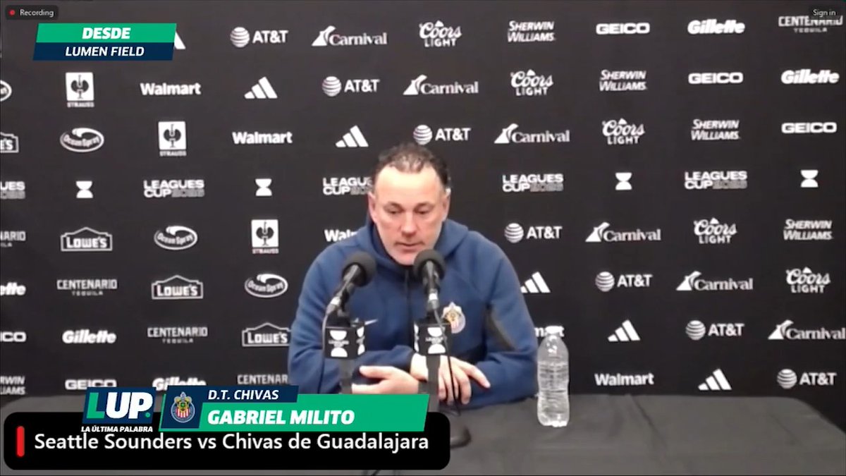 "NO TENEMOS UN PLANTEL ESTELAR, NO SOMOS UN PLANTEL LLENO DE BUENOS JUGADORES" 😱😳 Gabriel Milito, después de la victoria del Guadalajara ante el Seattle Sounders en su último partido en la Leagues Cup, donde aseguró que el nivel es muy parejo. #LUP