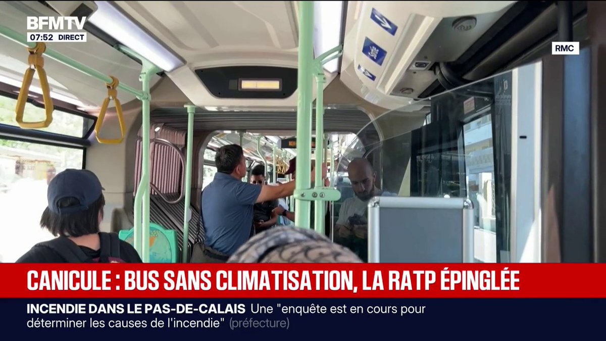 "À l'intérieur, on doit avoisiner les 45 degrés": la RATP épinglée pour ses bus sans climatisation en pleine canicule