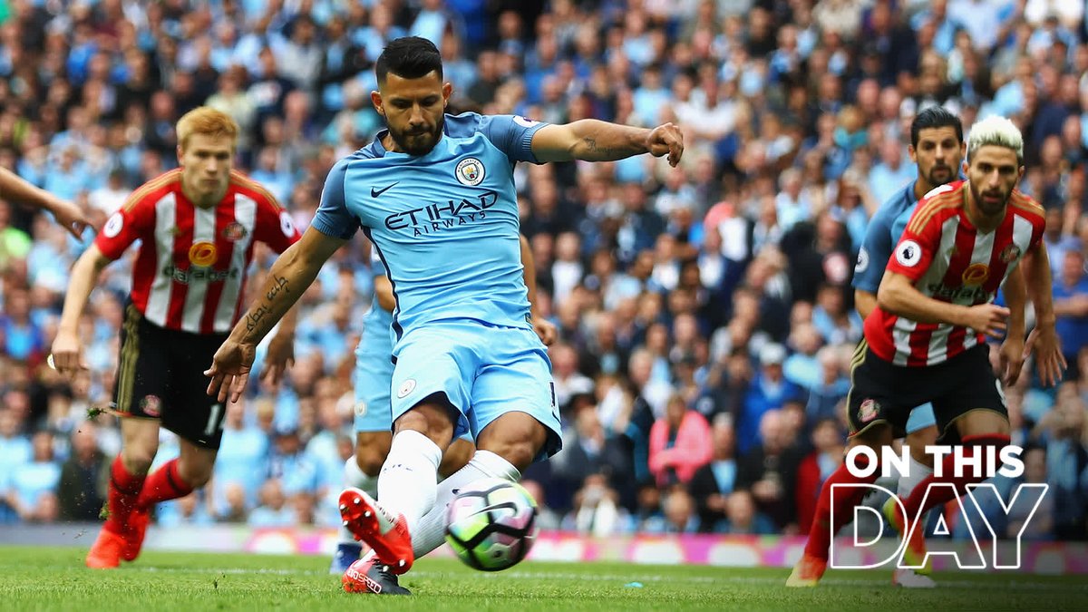 #OnThisDay: #ManCity 2-1 Sunderland [2016] ⚽️ [4' P] Sergio Kun Aguero ⚽️ [87' OG] Paddy McNair - ⚽️ [71'] Jermain Defoe