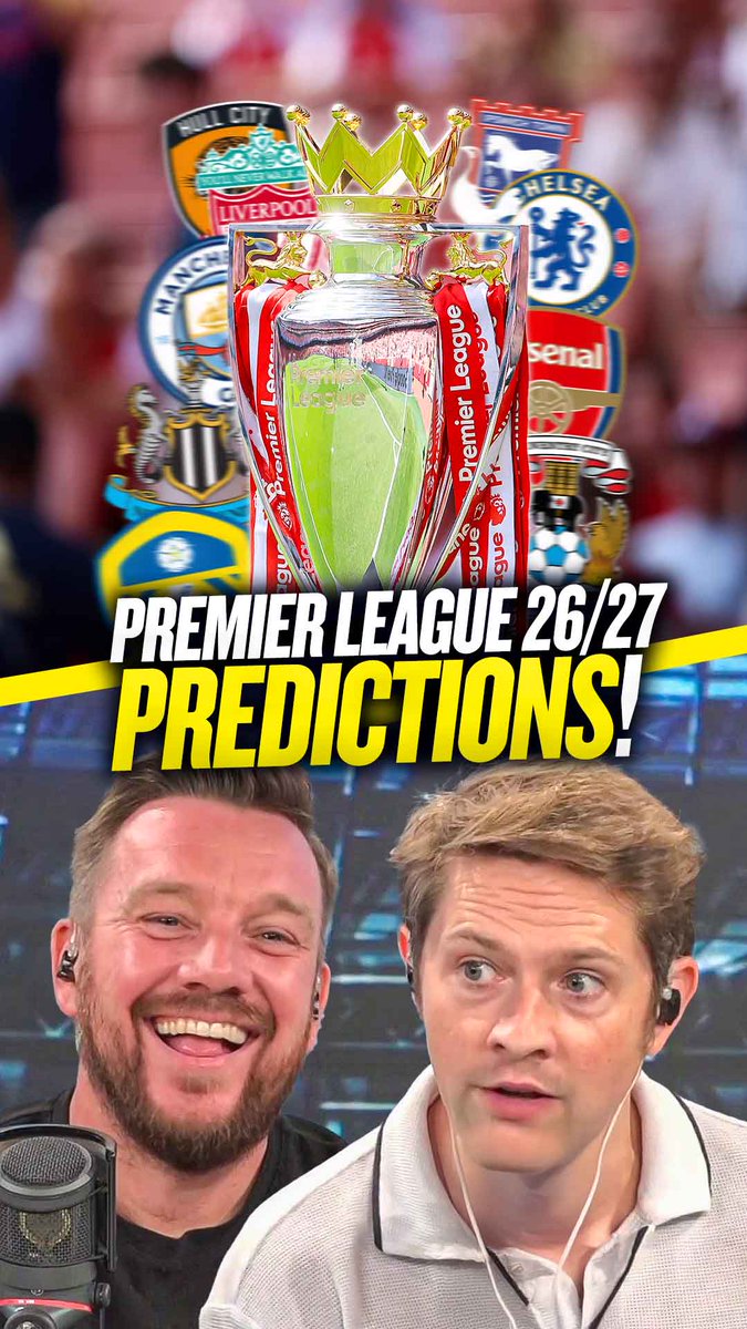 6️⃣ Top six? ⬇️ #NUFC to go down!? 😲 Surprise package? 🔥 Top scorer? @MrJamieOHara1 and @ChelseaRory reveal their 26/27 Premier League predictions! 🔮👀