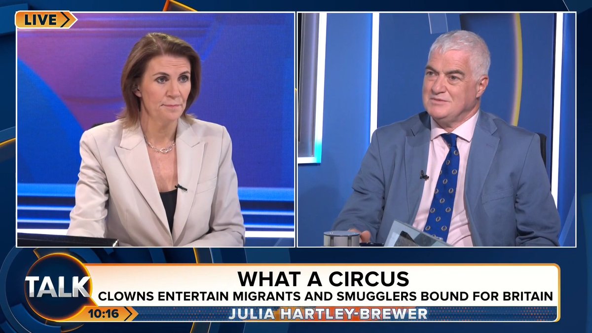 🚨"Lock these people up!" Volunteer clowns have been entertaining migrants and people smugglers in Calais as they prepare to board small boats to enter Britain illegally. Julia Hartley-Brewer | Philip Ingram MBE 🇬🇧🇮🇪🇺🇦