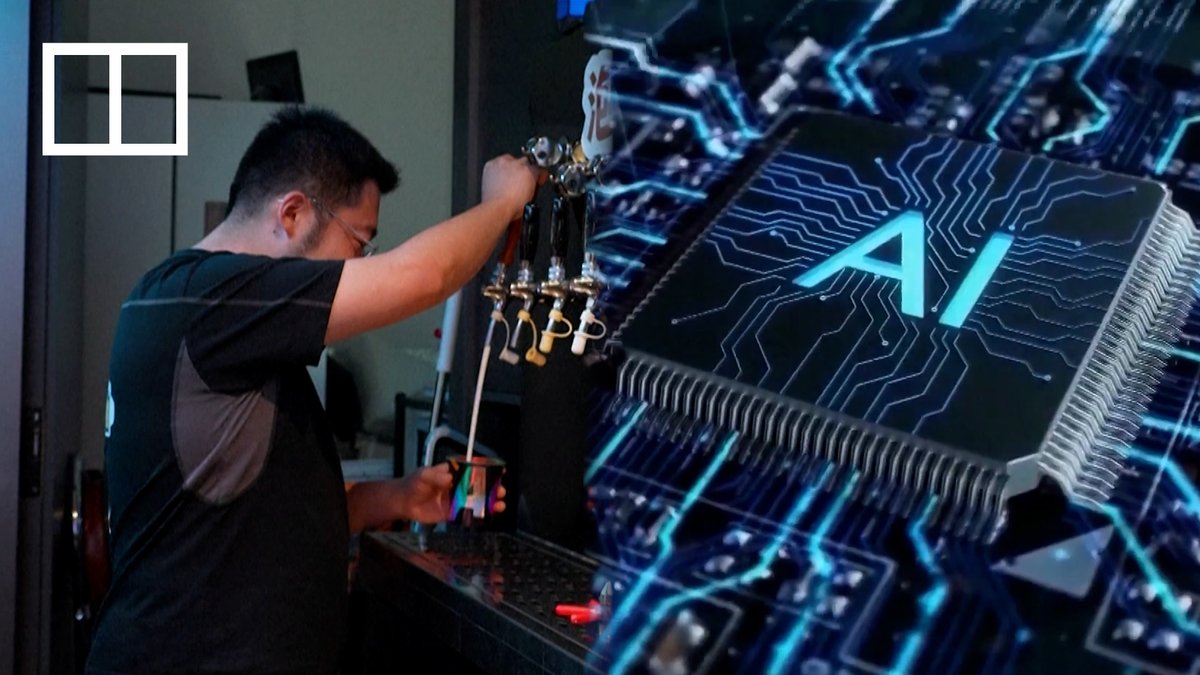 The AGI Bar in Beijing’s Zhongguan district has opened with an unusual concept – serve customers drinks as well as access to AI tools. #china #beijing #AI #artificialintelligence