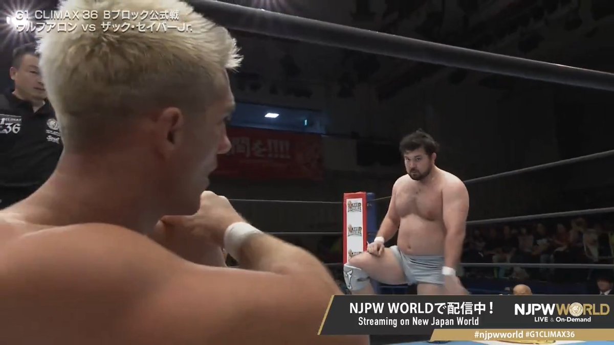 🏆G1 CLIMAX 36🏆後楽園大会‼️ Bブロック公式戦‼️ 世界一のテクニカルレスラー🆚柔道で世界をとった漢の注目の初シングル💥 🆚 ウルフアロン A.WOLF × ZSJ. Ⓥ 視聴＆登録⏩「NJPW WORLD」で検索 #njpwworld #G1CLIMAX36