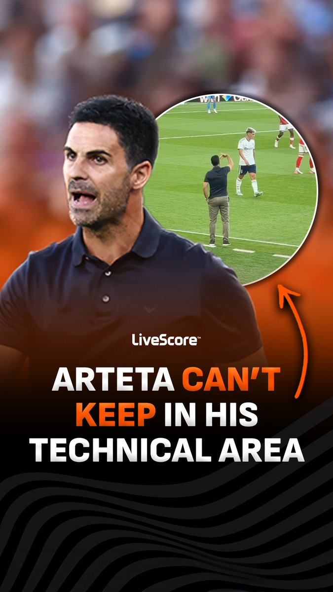 Pre-season or Premier League, Arteta sticks to his ways of pushing the boundaries of his technical area 😆😅