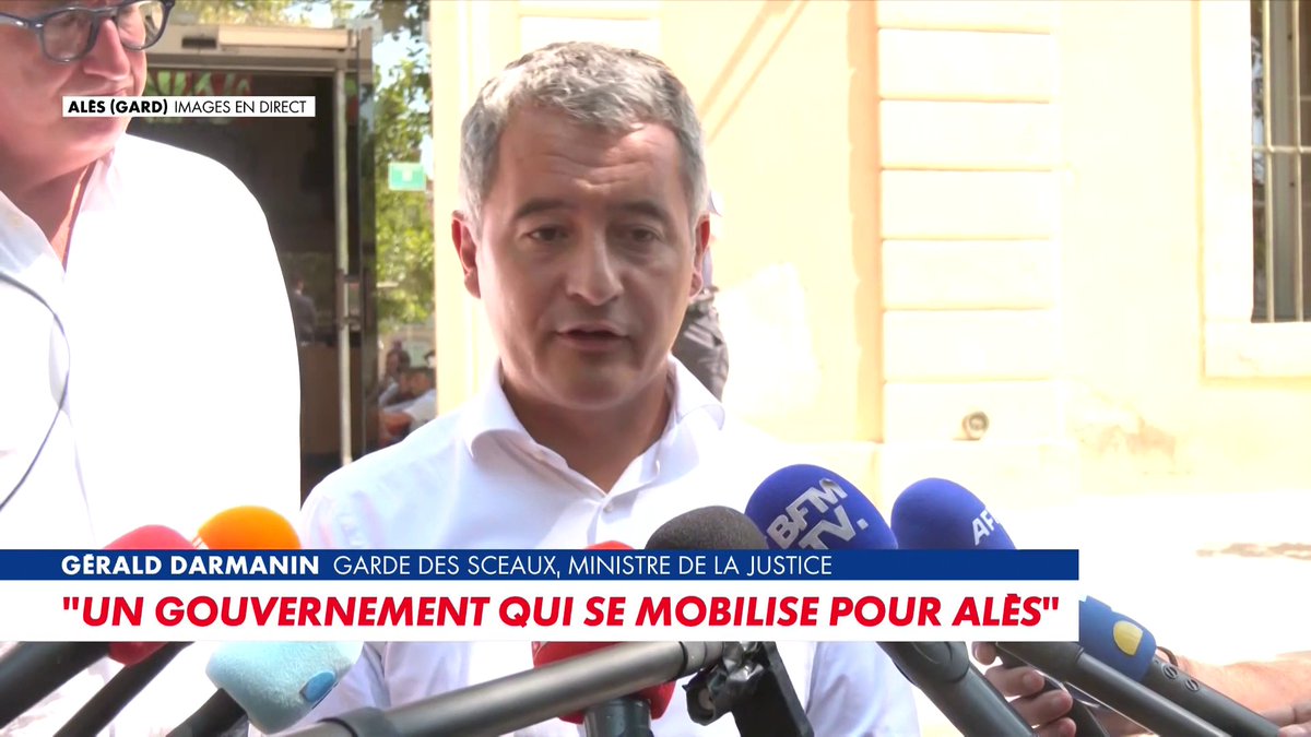 Gérald Darmanin, ministre de la Justice, prend la parole en direct du Gard : «Un gouvernement qui se mobilise pour Alès», dans #MidiNewsEte Toute l'info est à retrouver sur
