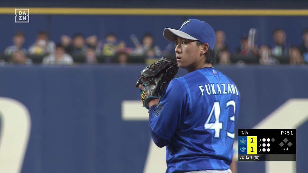 若き右腕が飛躍のとき 深沢鳳介 プロ初勝利から4戦4勝 今永昇太以来球団2人目の快挙 <投球成績> 回数:6 球数:94 安打:3 四球:2 三振:7 失点:1 ※映像は4回の奪三振 ⚾️中日×DeNA #baystars #だったらDAZN