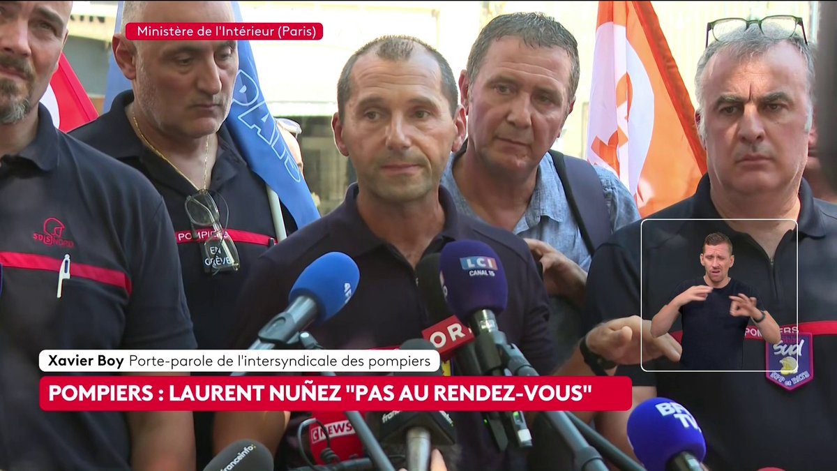 🔴 Grève des pompiers : « Il a manqué de tout sur les feux en Gironde (...) Il a manqué surtout d’anticipation, donc pas assez de camions, pas assez de pompiers... » Xavier Boy, porte-parole de l’intersyndicale des pompiers. #canal16