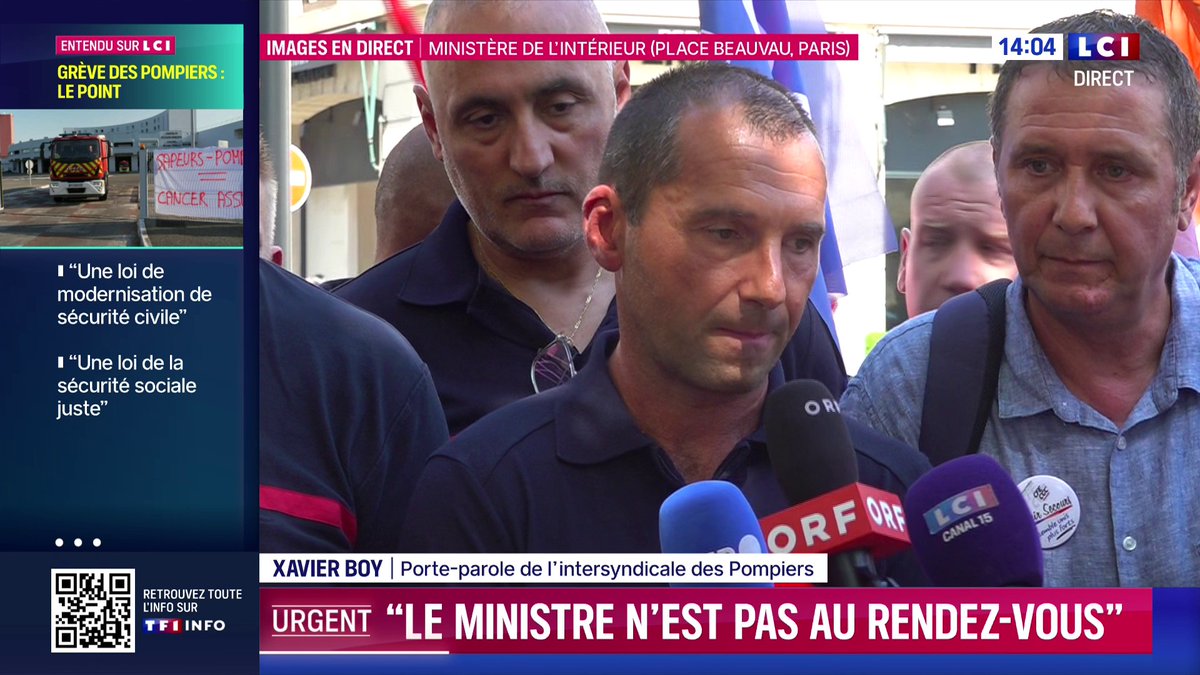 🔴 L'intersyndicale des pompiers appelle à une mobilisation massive le 29 septembre à Paris, "sauf surprise extraordinaire"