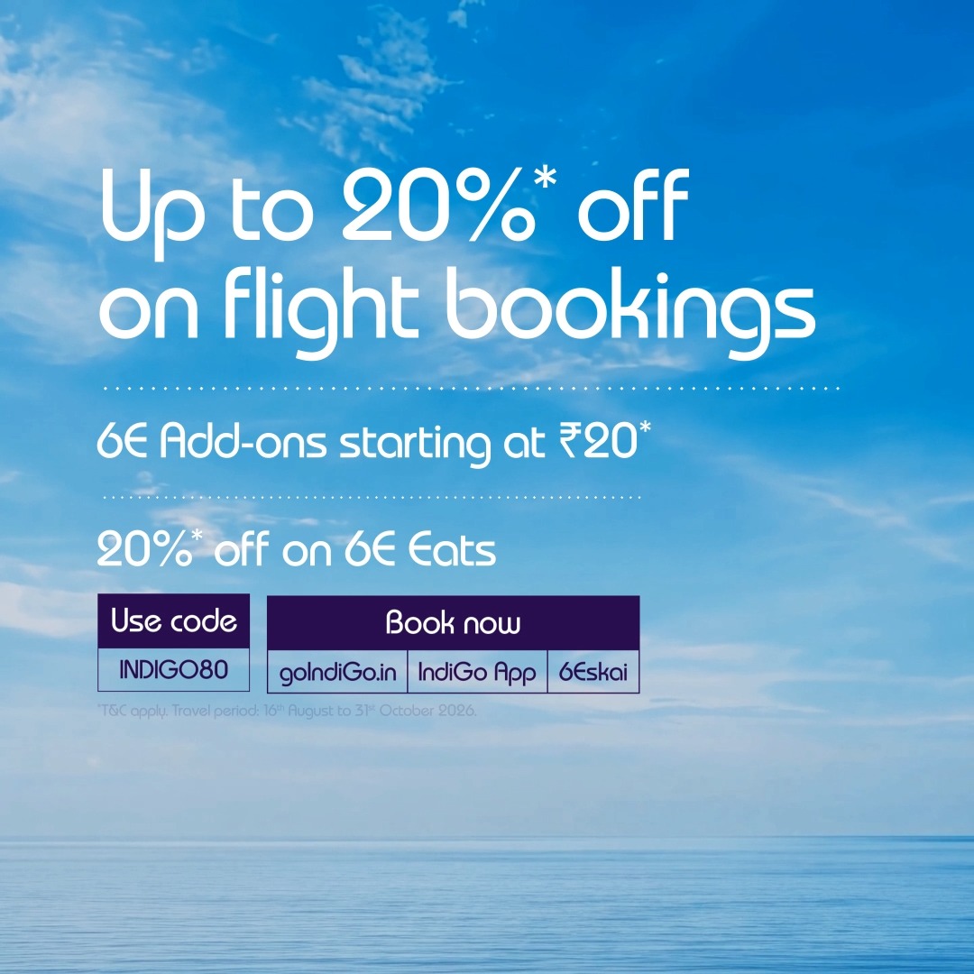 This Independence Day, celebrate the freedom to travel. 🇮🇳✈️ The Happy Independence Day Sale is LIVE! Grab exciting offers on your next getaway. Book now: #goIndiGo