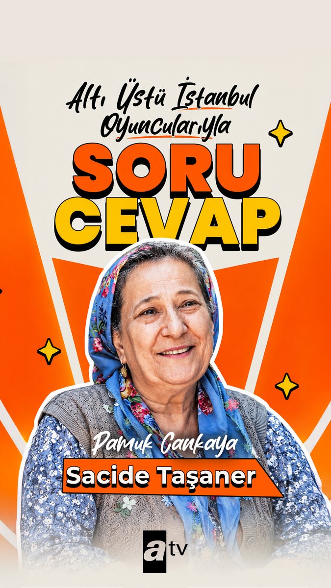 Sacide Taşaner ile Hızlı Sorular, Şaşırtan Cevaplar⚡ Altı Üstü İstanbul yeni bölümleriyle Pazartesi 20.00'de atv'de! İzlemek için: #AltıÜstüİstanbul atv