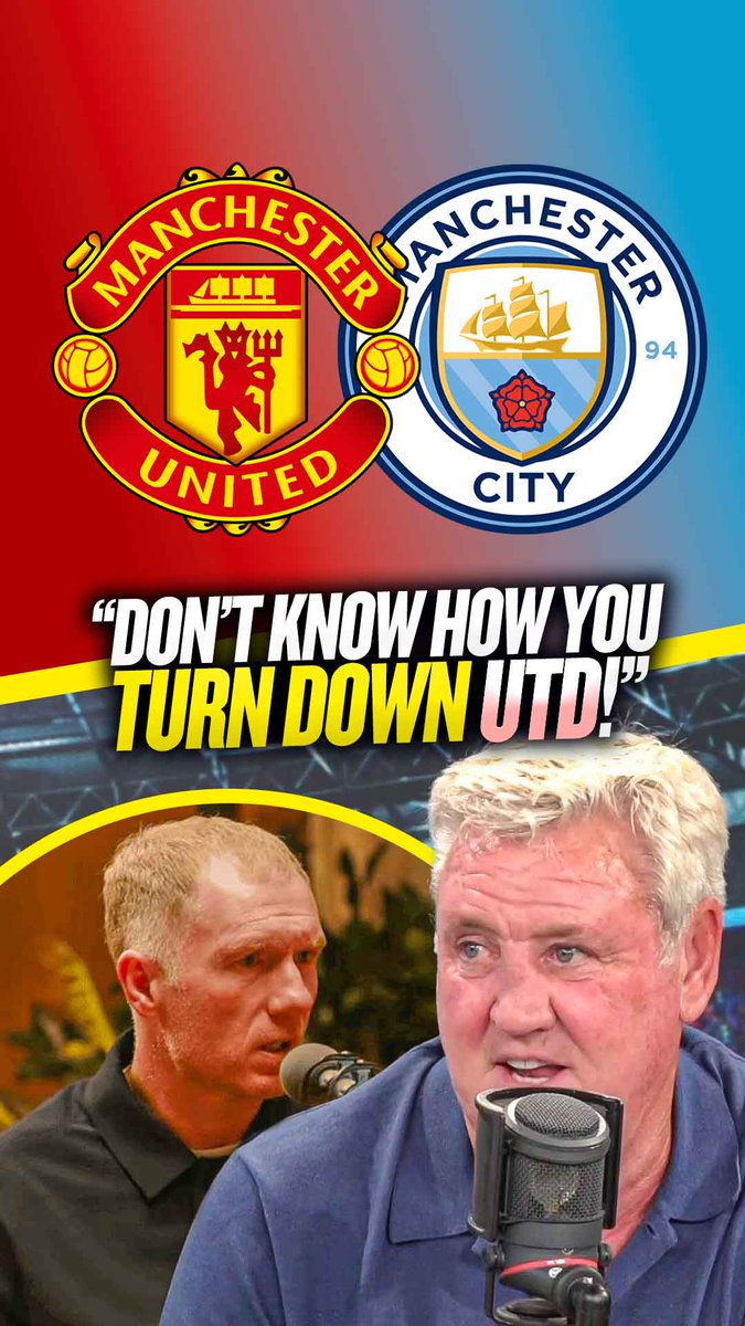 🤷♂️ "The history and tradition... I don't know how you turn down Man United!" 💰 "Man City have paid for their success!" Steve Bruce is not having Paul Scholes' claim that ambitious players would pick #MUFC over #MCFC! ❌
