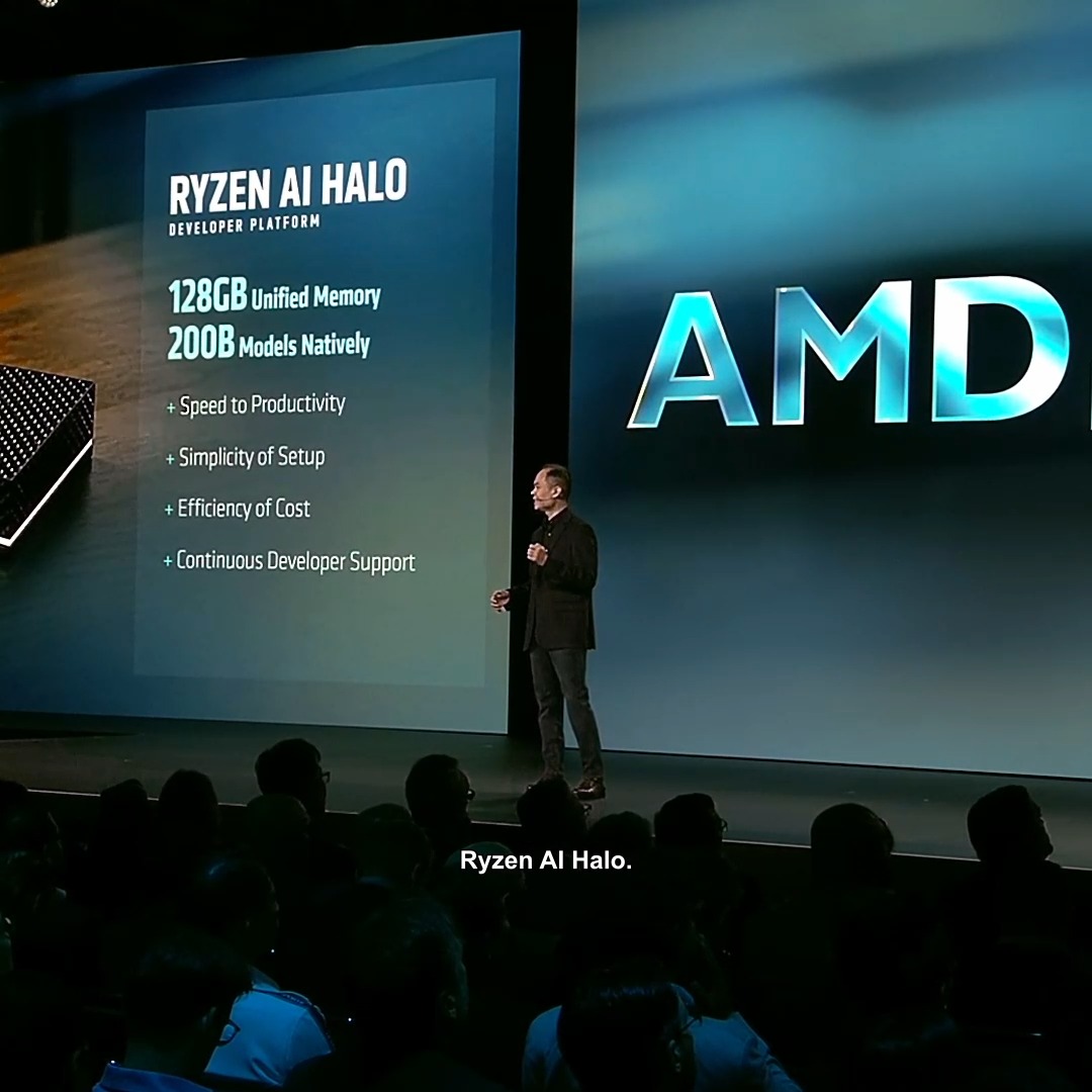 Built for developers. Ready for local AI. 👨💻 At #AdvancingAI 2026, Jack Huynh shared why AMD Ryzen AI Halo is designed to help developers build, test, and iterate on AI models locally.
