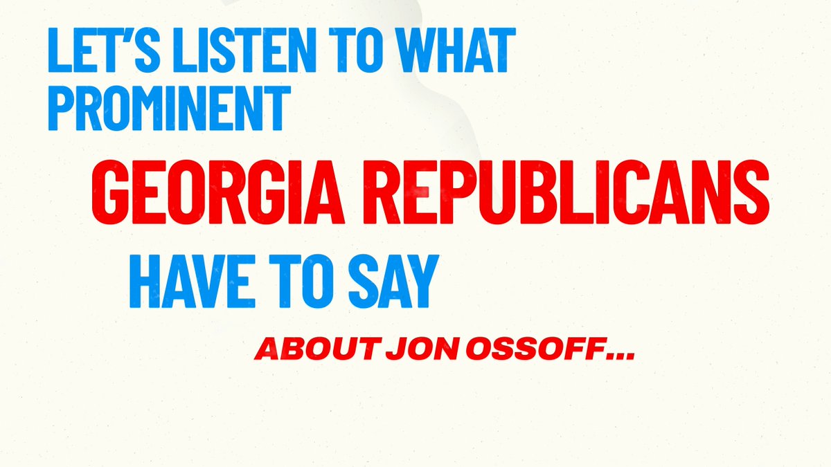“Their constituent services are second to none.” “They know they can reach out to Ossoff, and he doesn’t care that they’re Republican. If they need something, he’s going to get it done.” “He's got really good constituent services.” Listen to what Georgia Republicans have to say about Jon Ossoff…