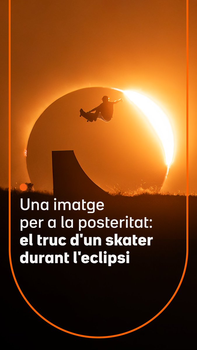 És una de les imatges més virals de l'eclipsi total de sol: l'acrobàcia de l'skater Danny León en ple fenomen astronòmic. "És el truc de la meva vida", ha dit. Una gran fita fruit de la preparació d'un nombrós equip de professionals #EclipsiSolar3Cat