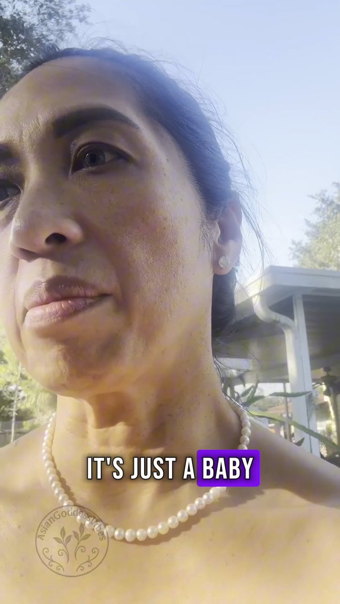 My mom found a baby… while sweeping the driveway. Naturally, I had to investigate. 😂 #MomAndMe #PlotTwist #AsianMILF