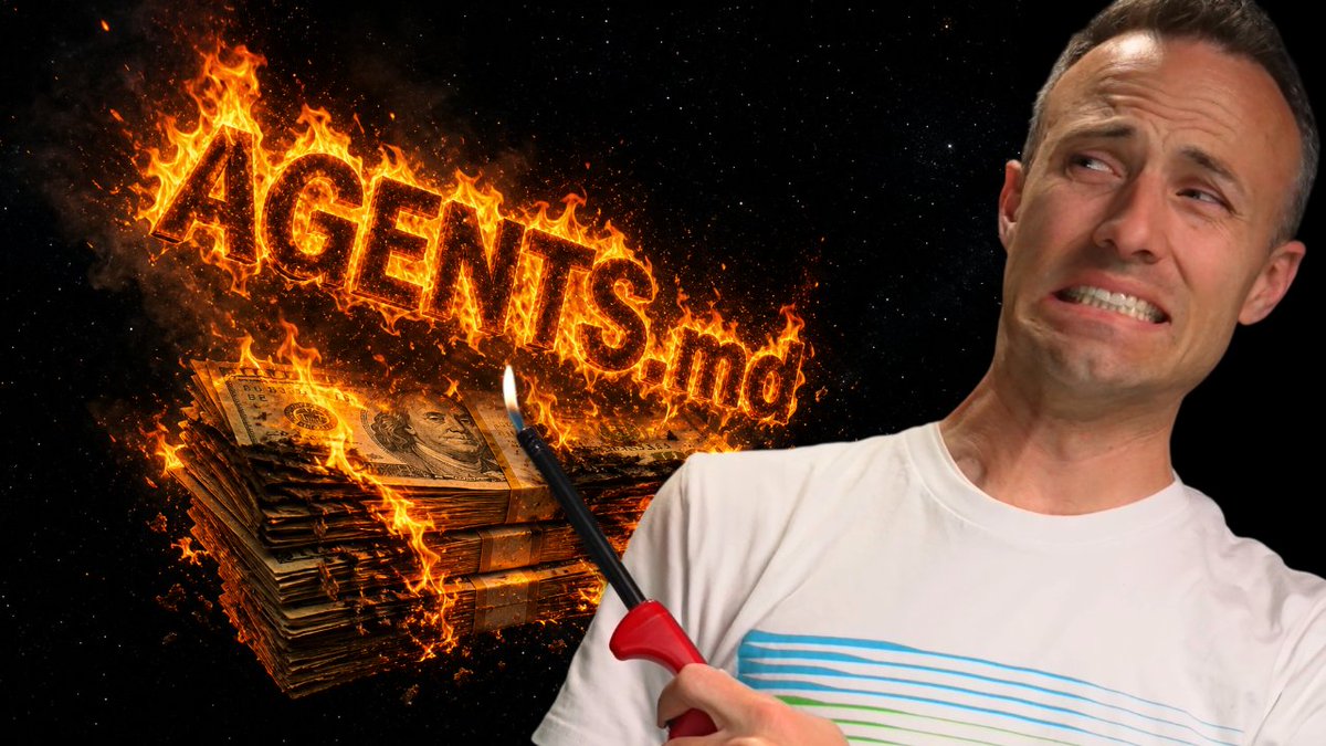 Claude Code cut about 80% of its system prompt for newer models. A research paper evaluating AGENTS.md found those files often do not improve task success while increasing inference cost by over 20%. So what DO you put in the AGENTS.md file?!