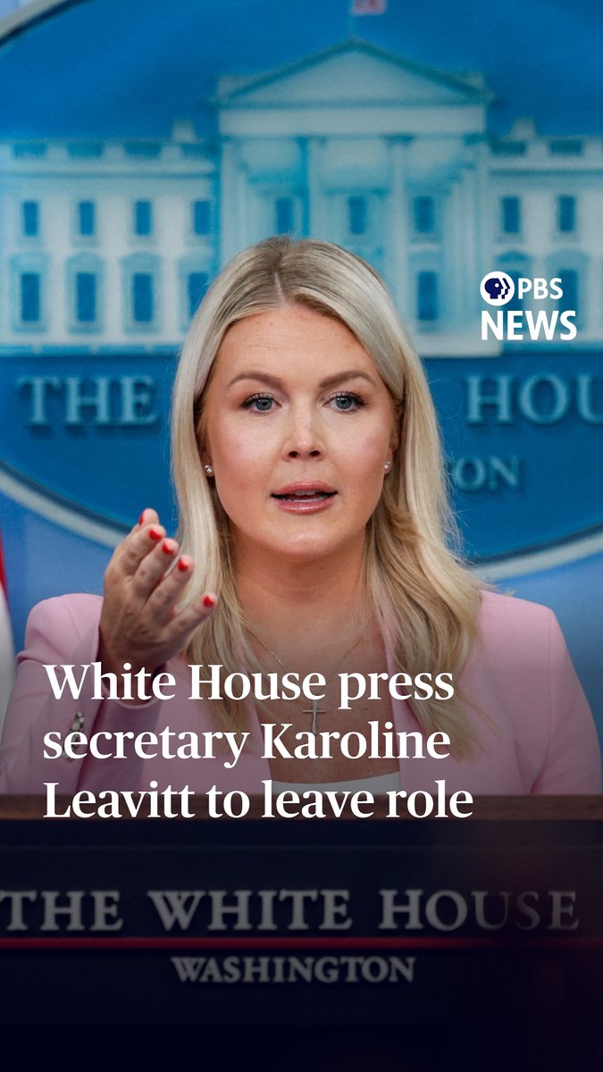 White House press secretary Karoline Leavitt says she will soon leave her job to spend more time with her family. At 28 years old, Leavitt is the youngest person ever to hold that position. She just recently returned to work after taking a brief leave for the birth of her second child in May. Announcing the news, President Donald Trump called Leavitt one of his most trusted aides and added that she would continue to serve as an outside adviser. Leavitt will depart at the end of this month.