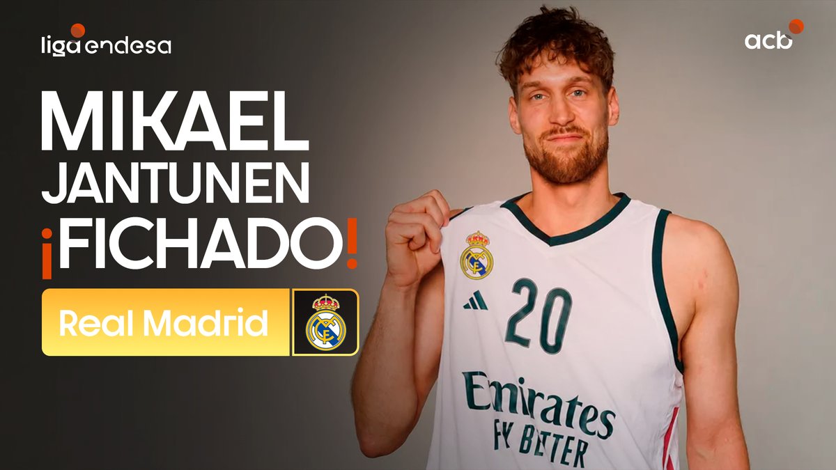 🆕 | #MercadoACB · 𝐍𝐨𝐦𝐛𝐫𝐞: Mikael Jantunen · 𝐏𝐚𝐢́𝐬: Finlandia · 𝐀𝐥𝐭𝐮𝐫𝐚: 2,05m · 𝐔́𝐥𝐭𝐢𝐦𝐨 𝐞𝐪𝐮𝐢𝐩𝐨: Fenerbahce · 𝐄𝐪𝐮𝐢𝐩𝐨 #LigaEndesa: Real Madrid Basket ¡Versatilidad y tiro de tres para el juego interior blanco! 💥 📹 | EuroLeague