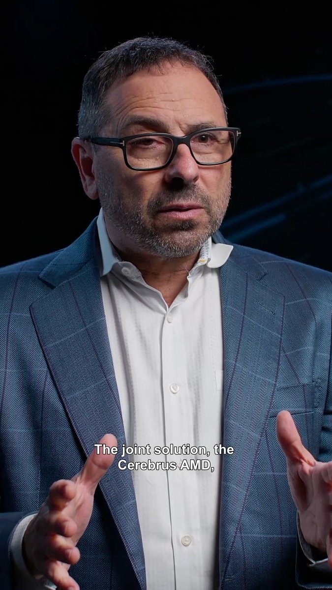 Real-time AI starts with scale and speed. Hear @Cerebras Founder and CEO @AndrewDFeldman share how AMD and Cerebras are working together to help developers unlock faster AI experiences.