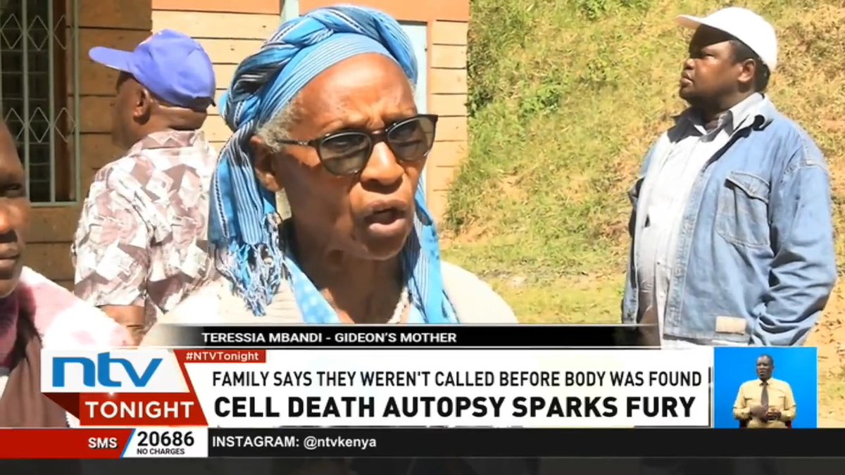 Cell Death Autopsy Sparks Fury: A post-mortem examination has established that Gideon Makau died from asphyxia caused by neck compression. His family is demanding answers on the circumstances surrounding his final moments after his arrest. #NTVTonight Number8, the poet NginaKirori