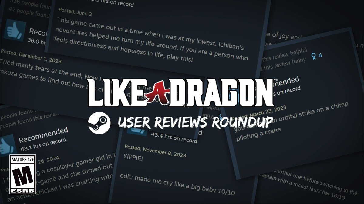 The SEGA Publisher Sale is here! Save up to 75% off LIKE A DRAGON titles until August 27th. Leave a Steam user review on one of your favorite games for a chance to be featured in the future. 🔗