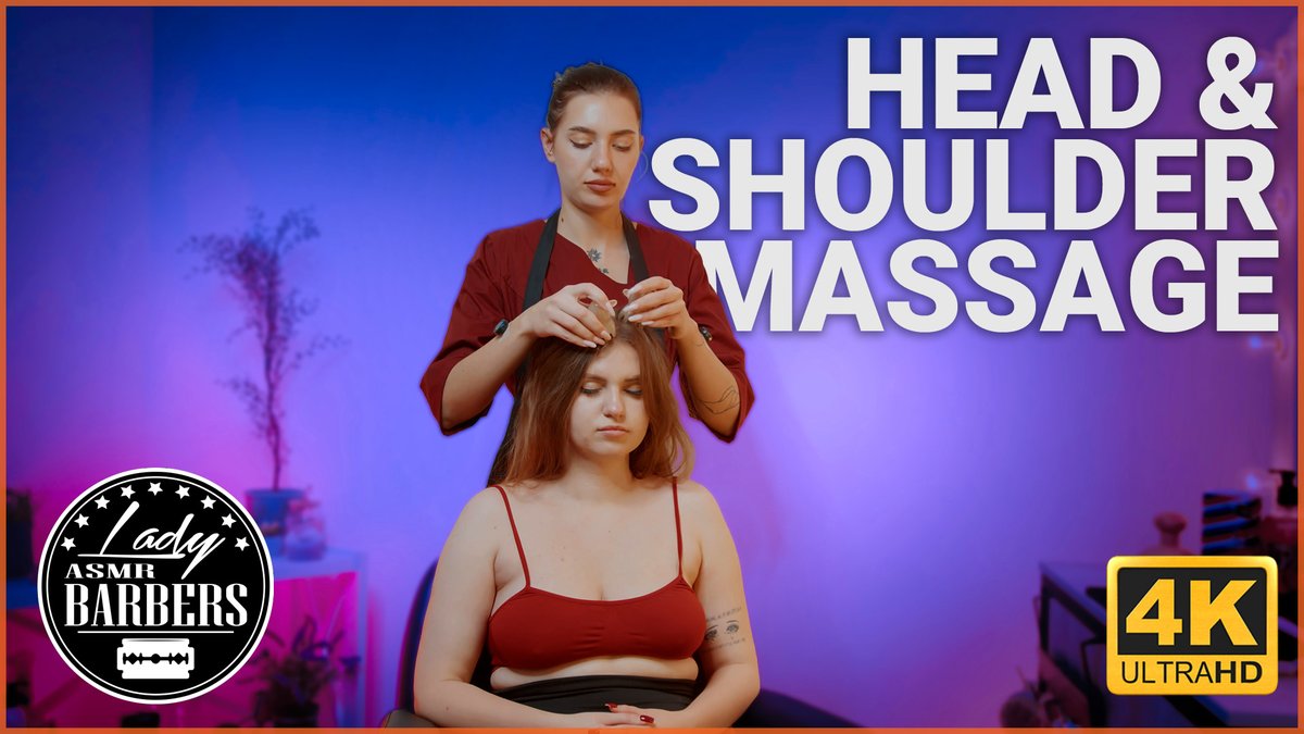 Table massage time with Sandy 🫋️ Pure ASMR. #ASMR #LadyBarber #BarberMassage #Relaxation #HeadMassage
