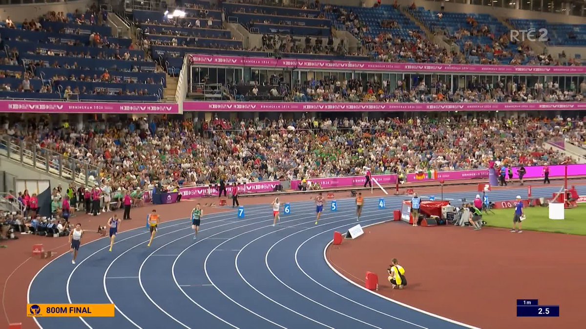 It's gold for Mark English! History for Ireland, history for Mark English as he comes out on top in the men’s 800m final at the European Athletics Championships in Birmingham.