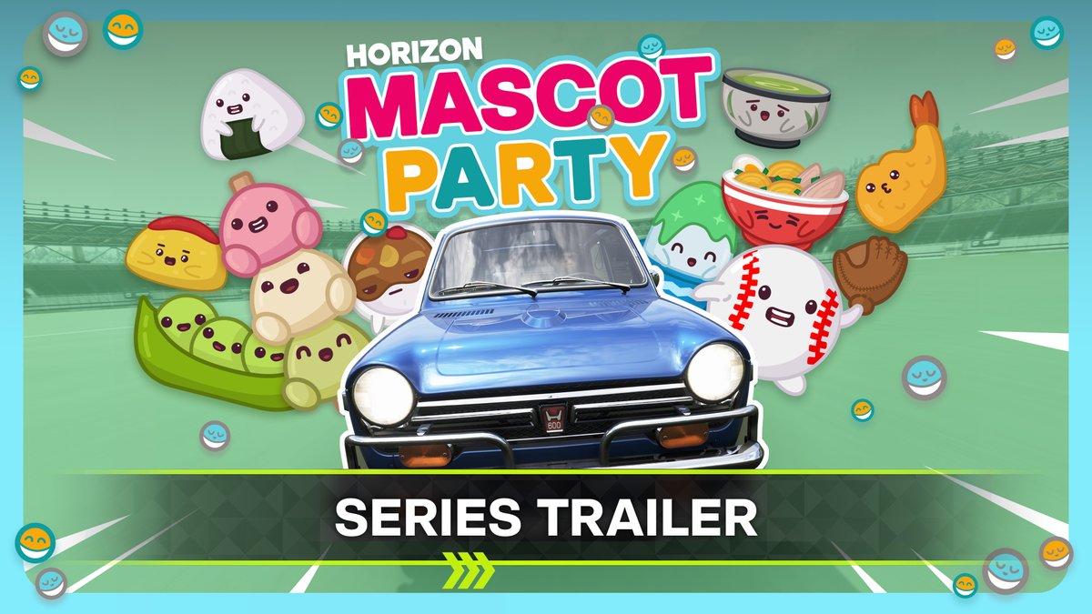 JOIN THE HORIZON MASCOT PARTY! Celebrate Forza Horizon 6’s regional mascots with the themed Edamame Time Attack Circuit, EventLab props and three new-to-Horizon cars! Read more below. ⬇️⬇️⬇️⬇️⬇️