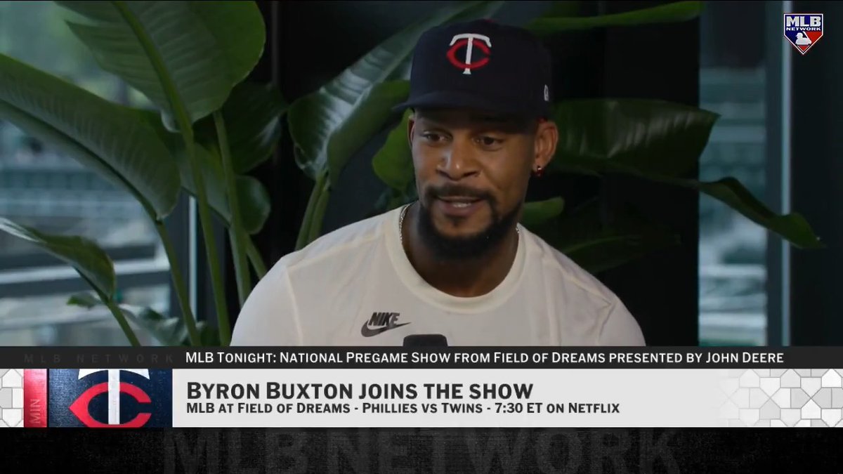 Byron Buxton on the Field of Dreams: “The smile that [my son] had... that's all I could ask for.” ❤️⚾️ #MLBTonight | Minnesota Twins