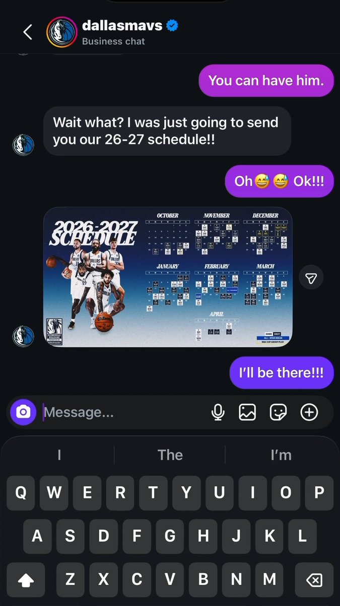 Jump scare in the DMs … but in a good way 😏 Ticketmaster // #MFFL