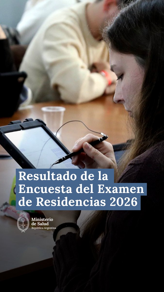 EL 80% DE LOS PROFESIONALES VALORÓ POSITIVAMENTE EL EXAMEN DIGITAL PARA EL INGRESO A LAS RESIDENCIAS Más de 3.900 profesionales de la salud rindieron el Examen Integrado de Residencias de Salud con una modalidad completamente digital. Quienes participaron valoraron especialmente la agilidad del proceso y el funcionamiento de los dispositivos durante toda la evaluación. El uso de tablets, el registro criptográfico y el monitoreo en tiempo real permitieron fortalecer la seguridad y la transparencia en cada etapa del proceso. Con tecnología y procesos más eficientes, modernizamos el ingreso a las residencias para fortalecer la formación de los equipos de salud que brindan atención a los argentinos.