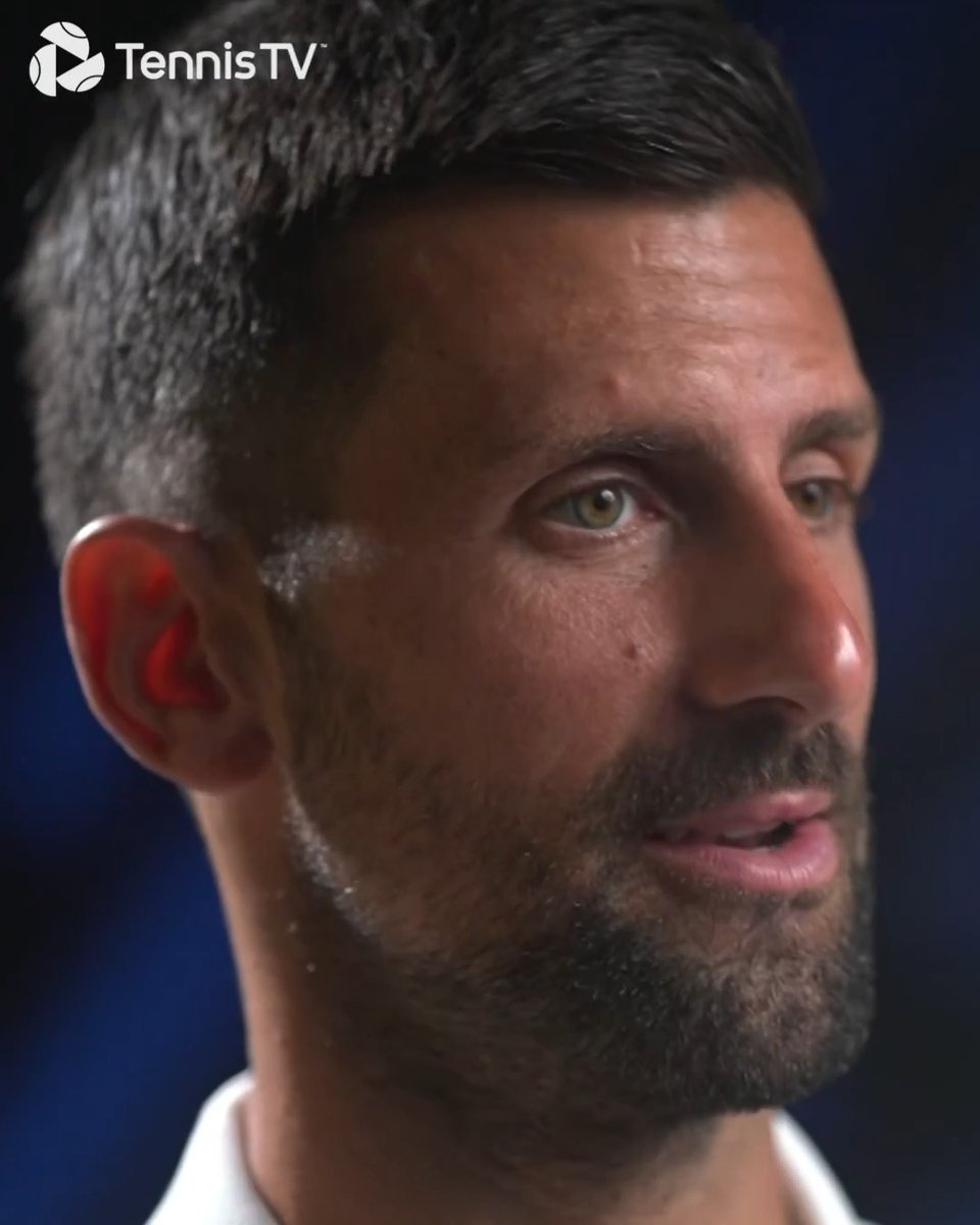“Here I am.” 😮💨 Novak Djokovic on 𝙩𝙝𝙖𝙩 final vs Alcaraz and his decision to return in Cincinnati 🩵 ATP Tour #CincyTennis