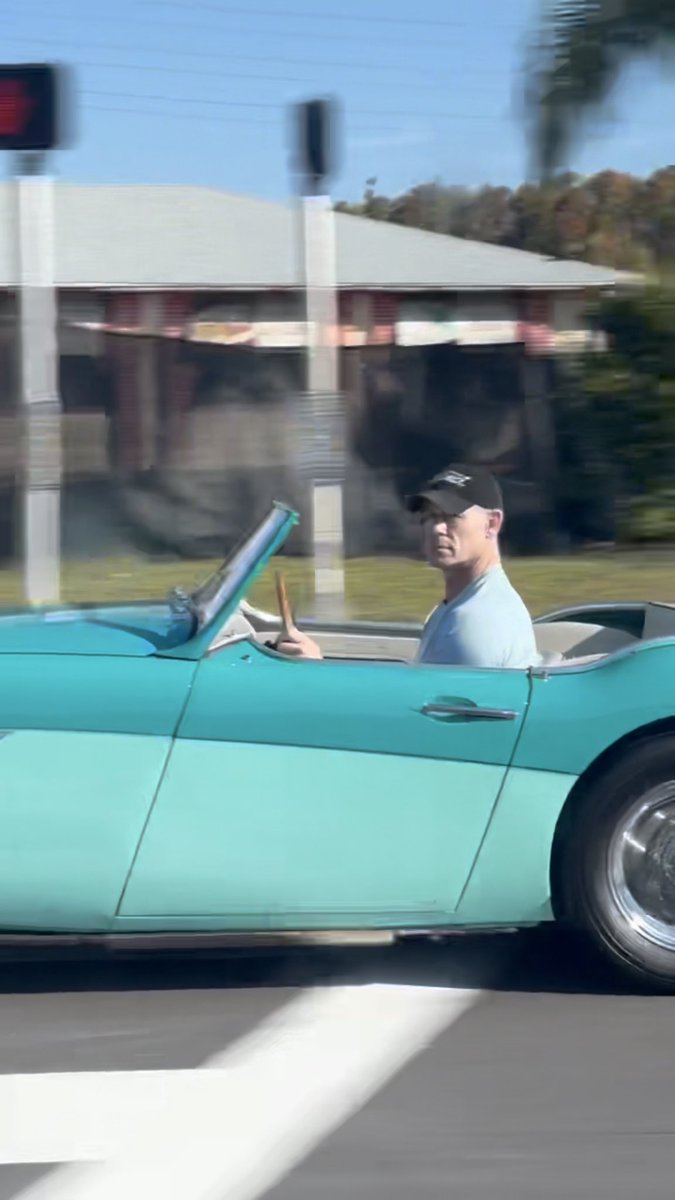 IMAGINE DRIVING DOWN THE ROAD YOU LOOK OVER AND THIS MAN JOHN CENA STARING RIGHT AT YOU 😭 LMFAOOOOOOOOO