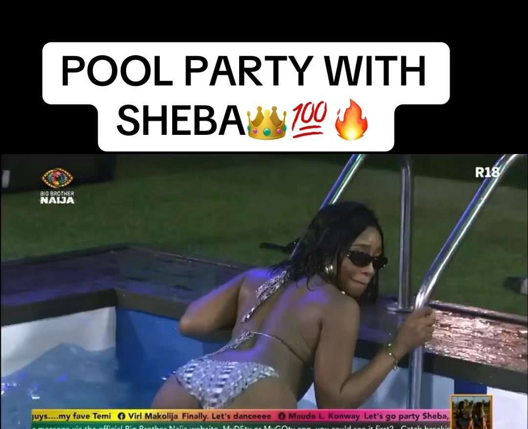 Sheba Dey๐ฅ. Only Sheba don dance with everybody this night. POOL PARTY WITH SHEBA was a lituation. Na HOT MATERIAL we dey Stan๐ฏ. #BBNaija #ShebaGamde