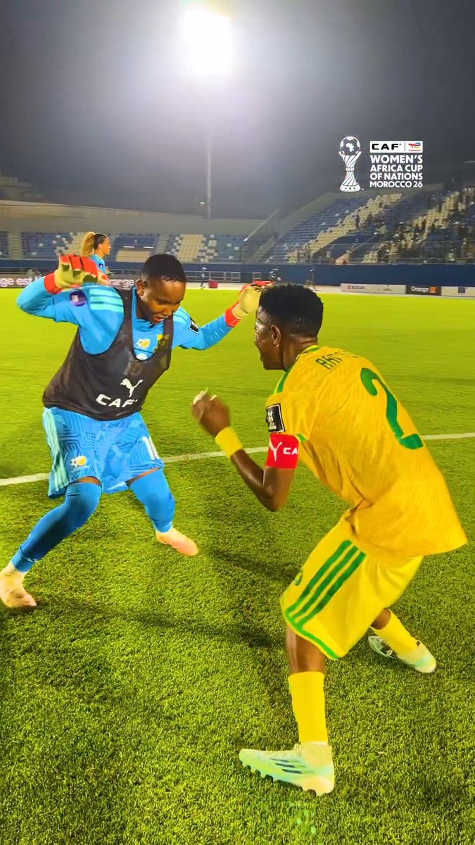 A Banyana Banyana dance break never misses. 💃🇿🇦 #TotalEnergiesWAFCON2026 | #FIFAWWC
