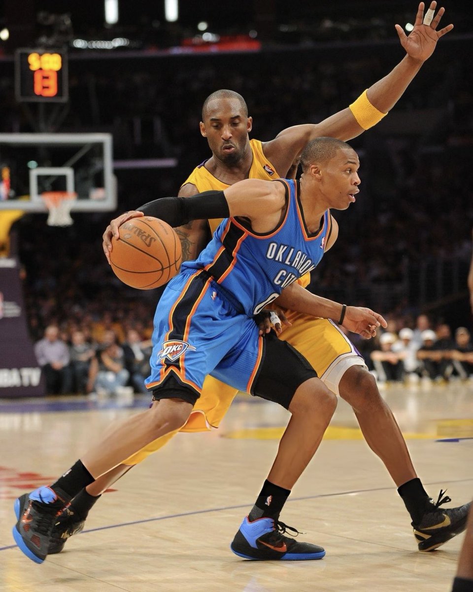 Young Russ vs. Kobe (2011) Westbrook: 32 pts, 12 ast, 5 reb, 52% fg Bryant: 21 pts, 7 ast, 5 reb, 58% fg