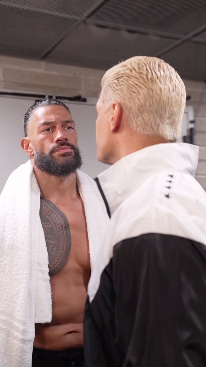 That random time when Cody Rhodes and Roman Reigns faced off backstage against each other CODY RHODES AND ROMAN REIGNS 3 IN THE NEAR FUTURE? 👀