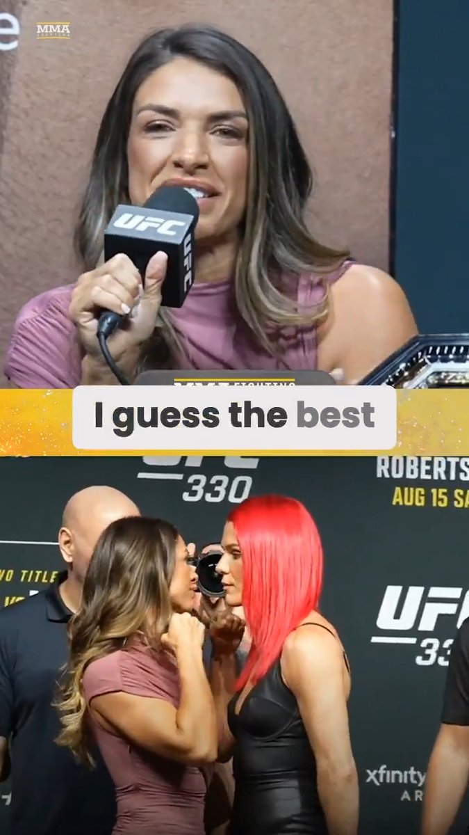 Mackenzie Dern admits it "feels like high school" in the lead-up to her fight against Gillian Robertson at #UFC330: "Oh, like 'who doesn't like each other.' … We're going to get to know each other in the octagon for 25 minutes."