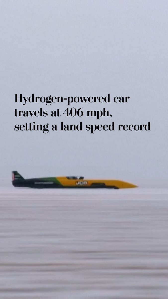 British engineering company JCB set a new world record for land speed for a hydrogen-powered car, which reached more than 406.320 mph. The vehicle’s speed is five to six times the legal limit in most countries.