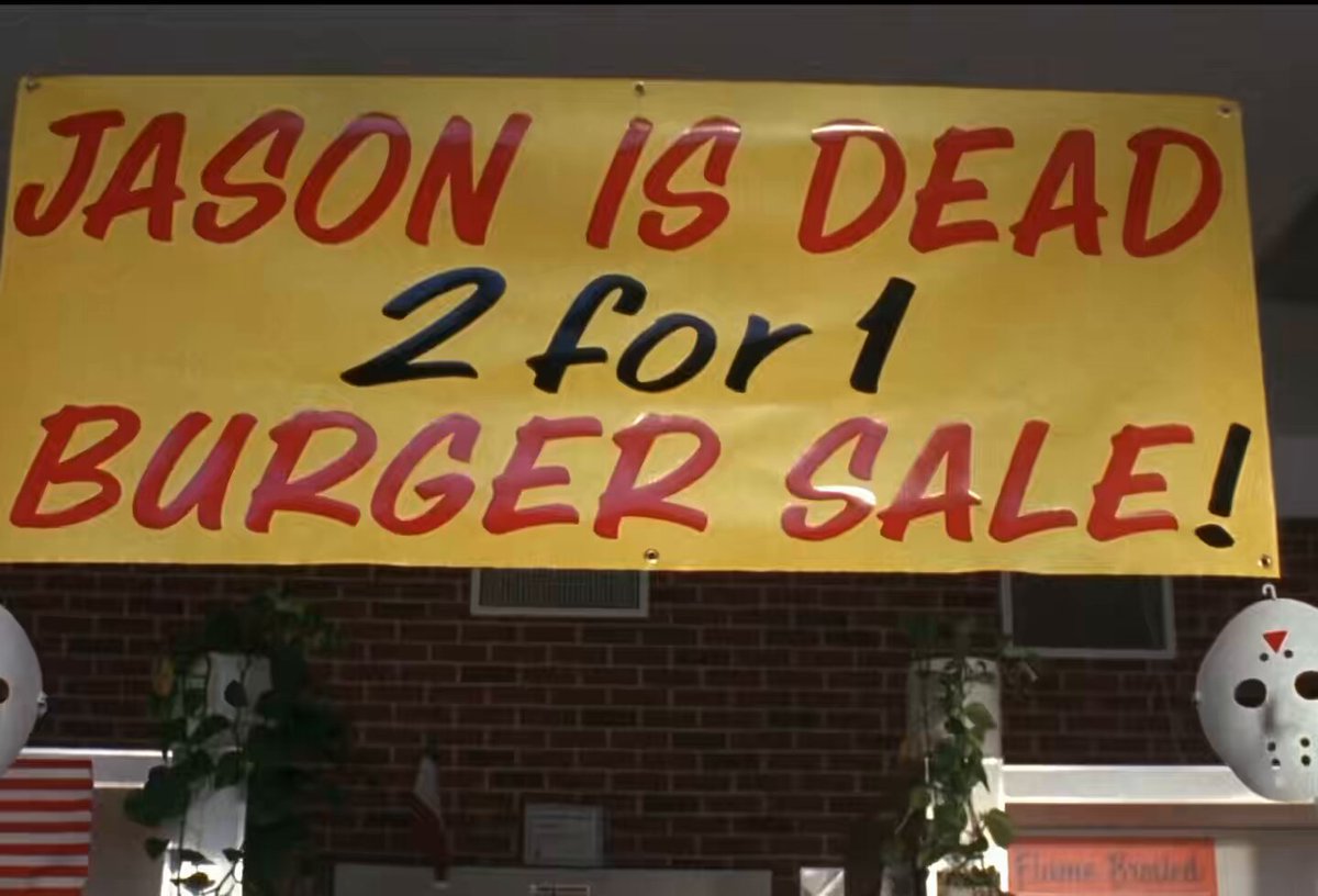 🔪 Jason Voorhees Hockey Mask Burgers (‘Jason Goes to Hell,’ 1993)