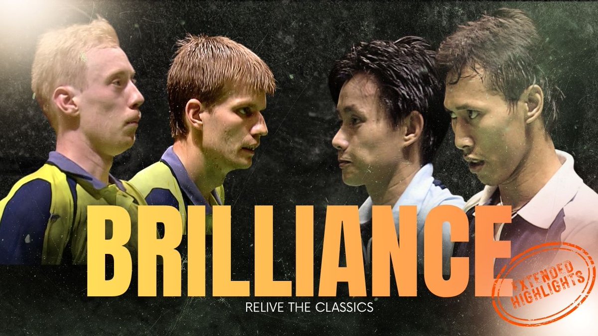 Pure doubles brilliance. 🔥🏸 Take a trip back to #BWFWorldChampionships 2003 as Lars Paaske/Jonas Rasmussen 🇩🇰 face Candra Wijaya/Sigit Budiarto 🇮🇩 in this unforgettable doubles showdown.